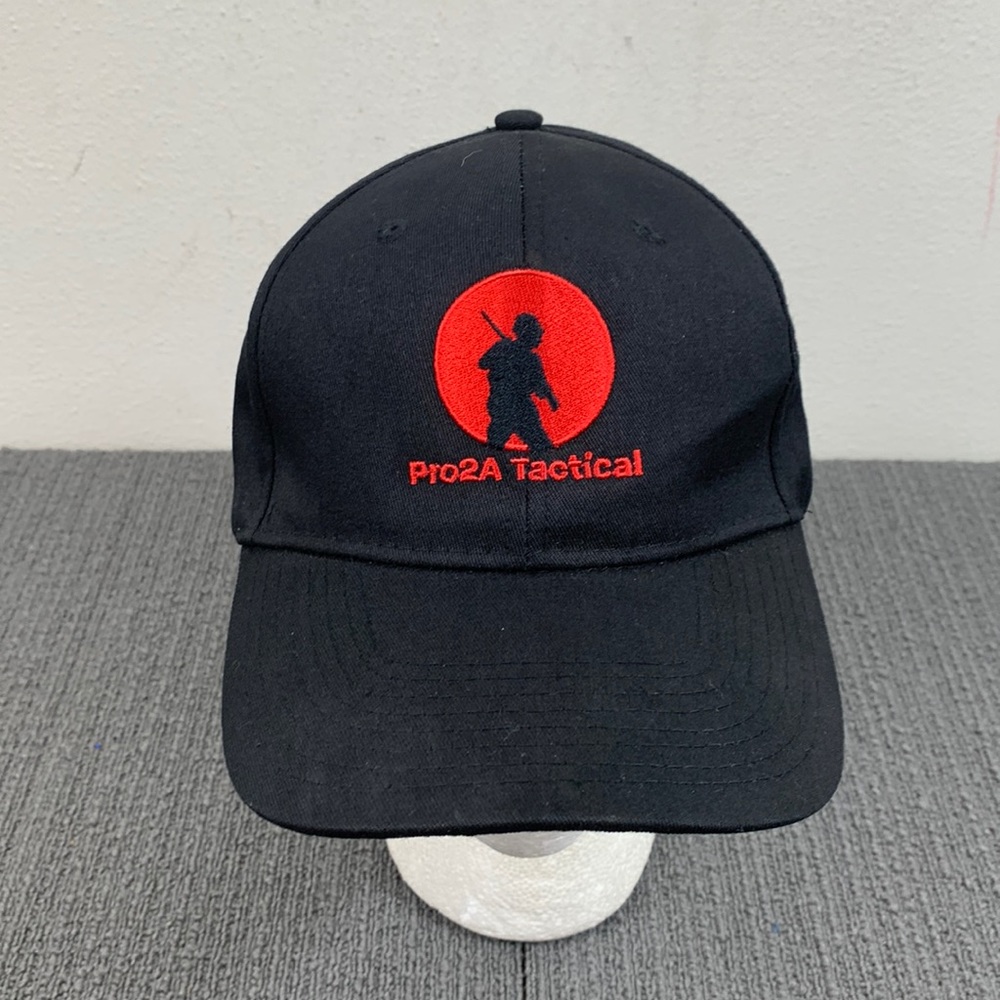 Pro2A Tactical Baseball Hat Mens OSFM Black Adjustable Strapback Hit